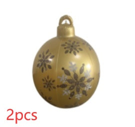 Christmas Ornament Ball Outdoor Pvc 60CM Inflatable Decorated Ball PVC Giant Big Large Balls Xmas Tree Decorations Toy Ball